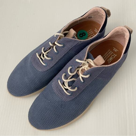 Tom’s Cabrillo casual sneaker lace up shoes blue size 8 - Picture 3 of 10